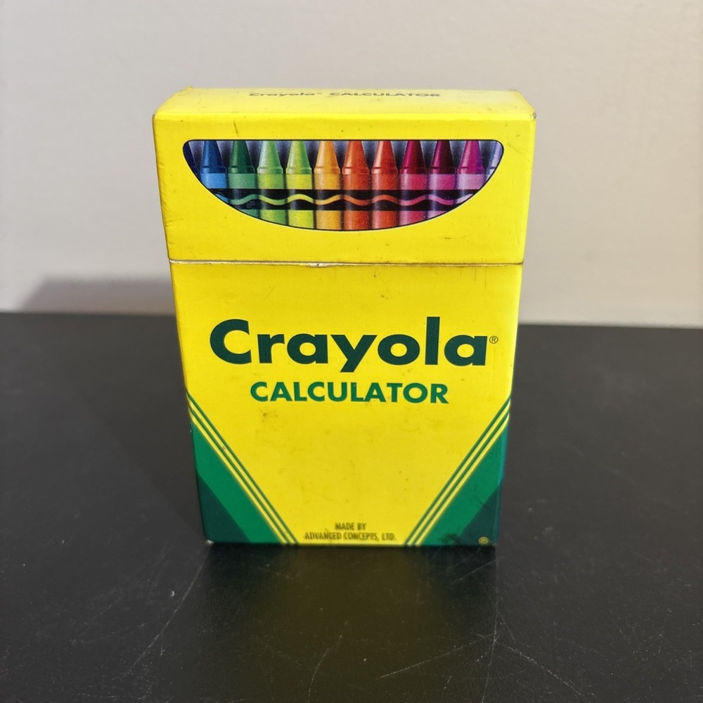 Rare Vintage Crayola Calculator Crayon Box - Tested, Working